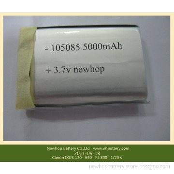 Lithium Polymer Battery 105085 3.7V 5000mAh for Power Bank